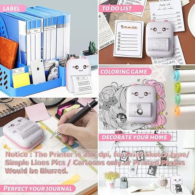 Inkless Bluetooth Pocket Printer – Mini Portable Printer