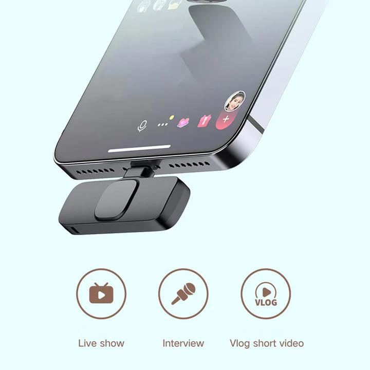 Wireless Lavalier Microphone – Portable & Noise-Cancelling