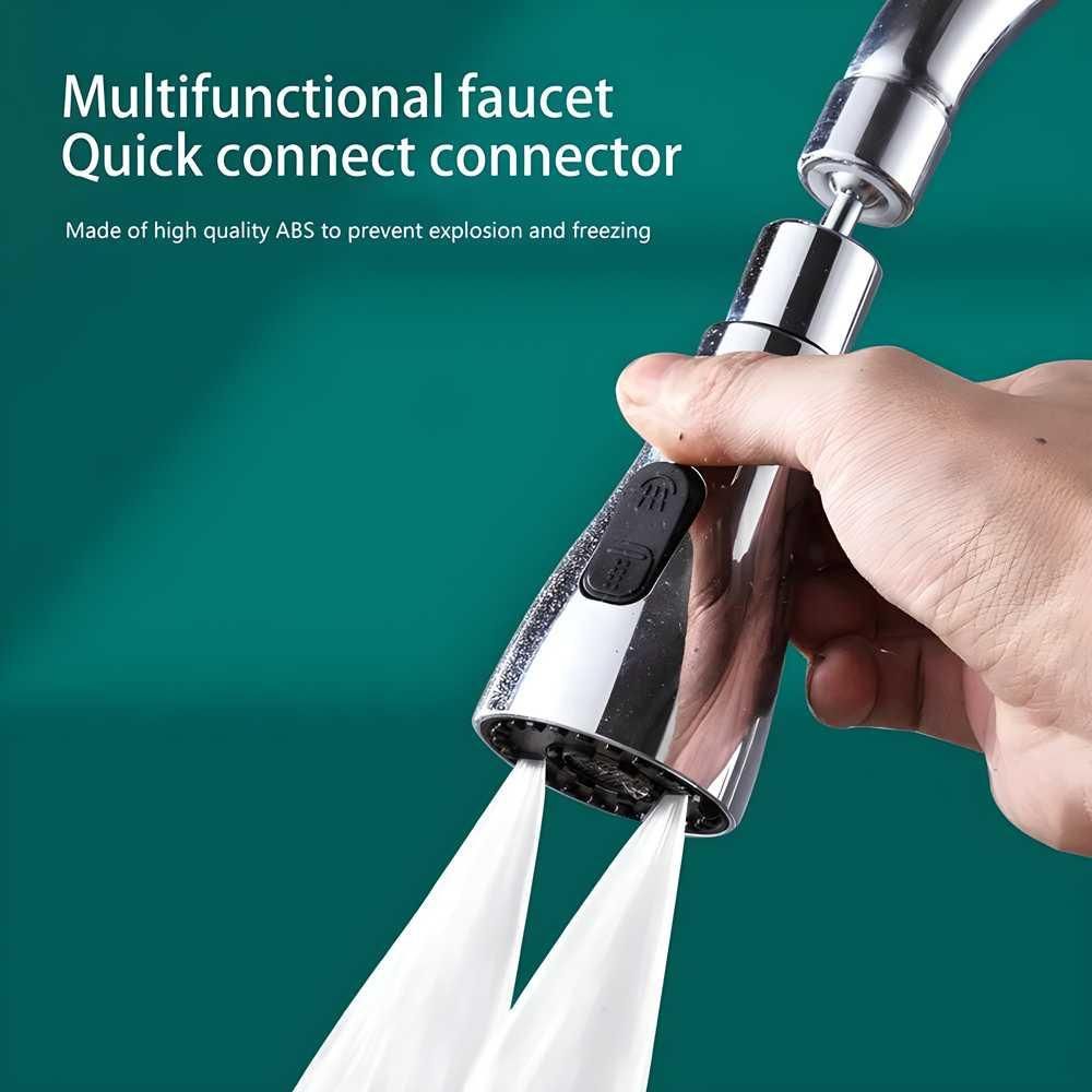 3 Modes Kitchen Sink Faucet | Stainless Steel Polished Chrome with Dual Spray