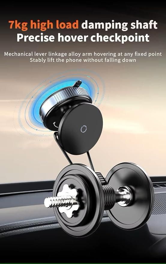 Magnetic Suction Phone Holder – 360° Rotating Stand