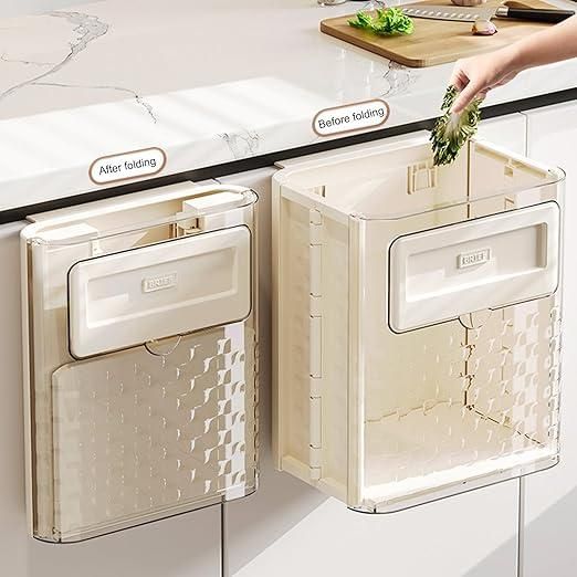Foldable Wall Mounted Trash Can | Space-Saving Kitchen & Bathroom Bin