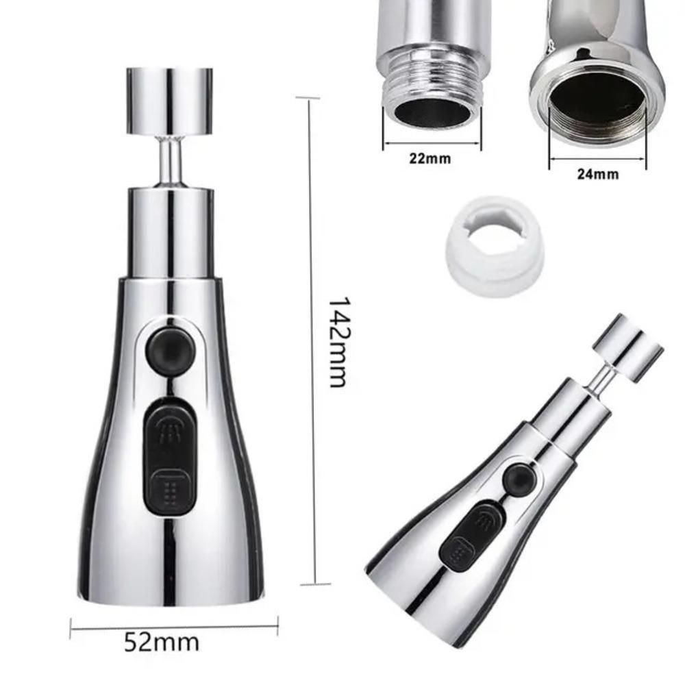 3 Modes Kitchen Sink Faucet | Stainless Steel Polished Chrome with Dual Spray