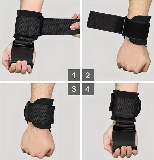 Weight Lifting Rod Hooks Wrist Support – Grip & Wrist Protection