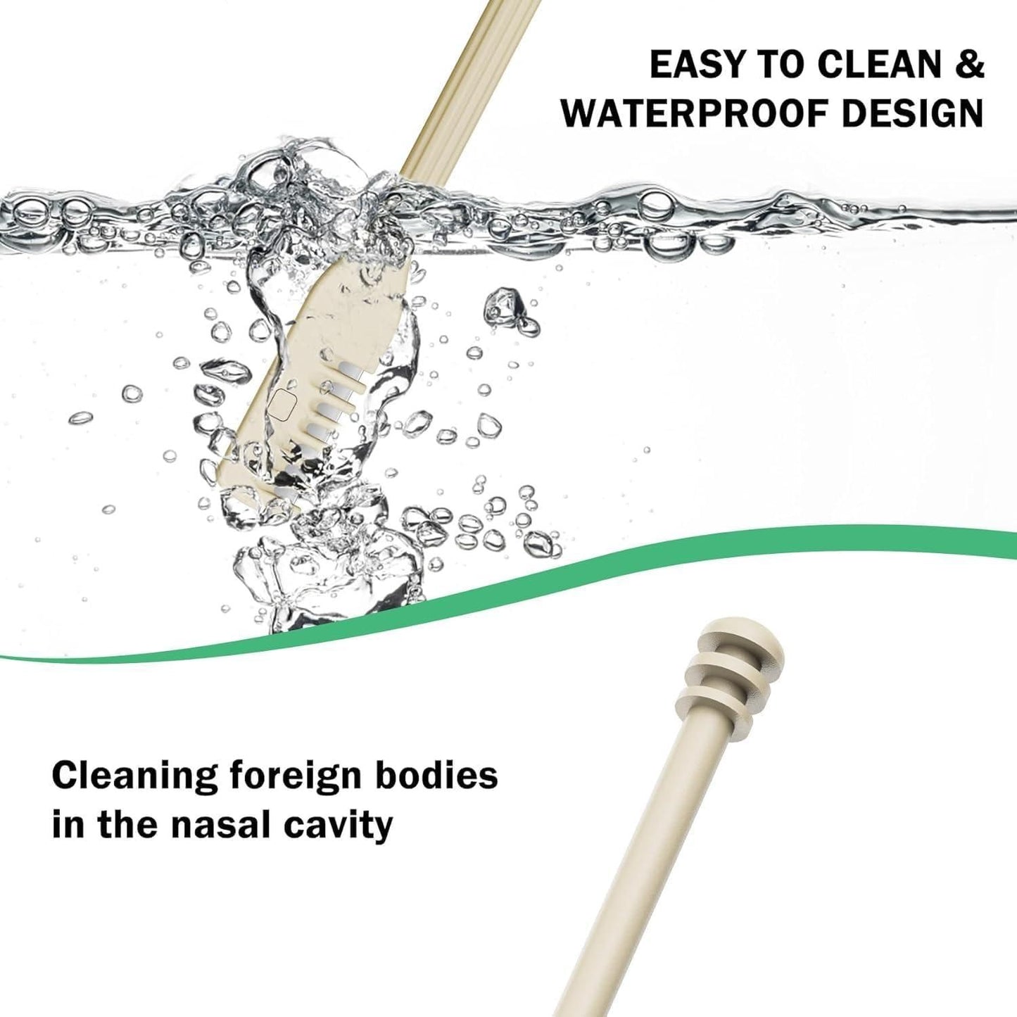 Pack of 2 Nose Hair Cutter | 360° Rotating Manual Hair Removal Tool for Unisex