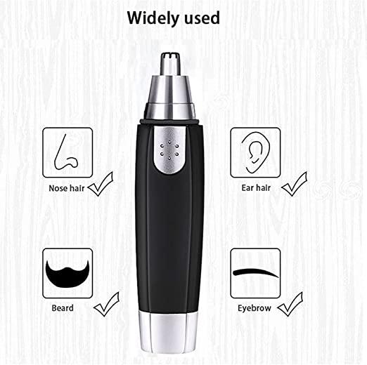 Nose & Ear Hair Trimmer – Battery-Operated Painless Grooming