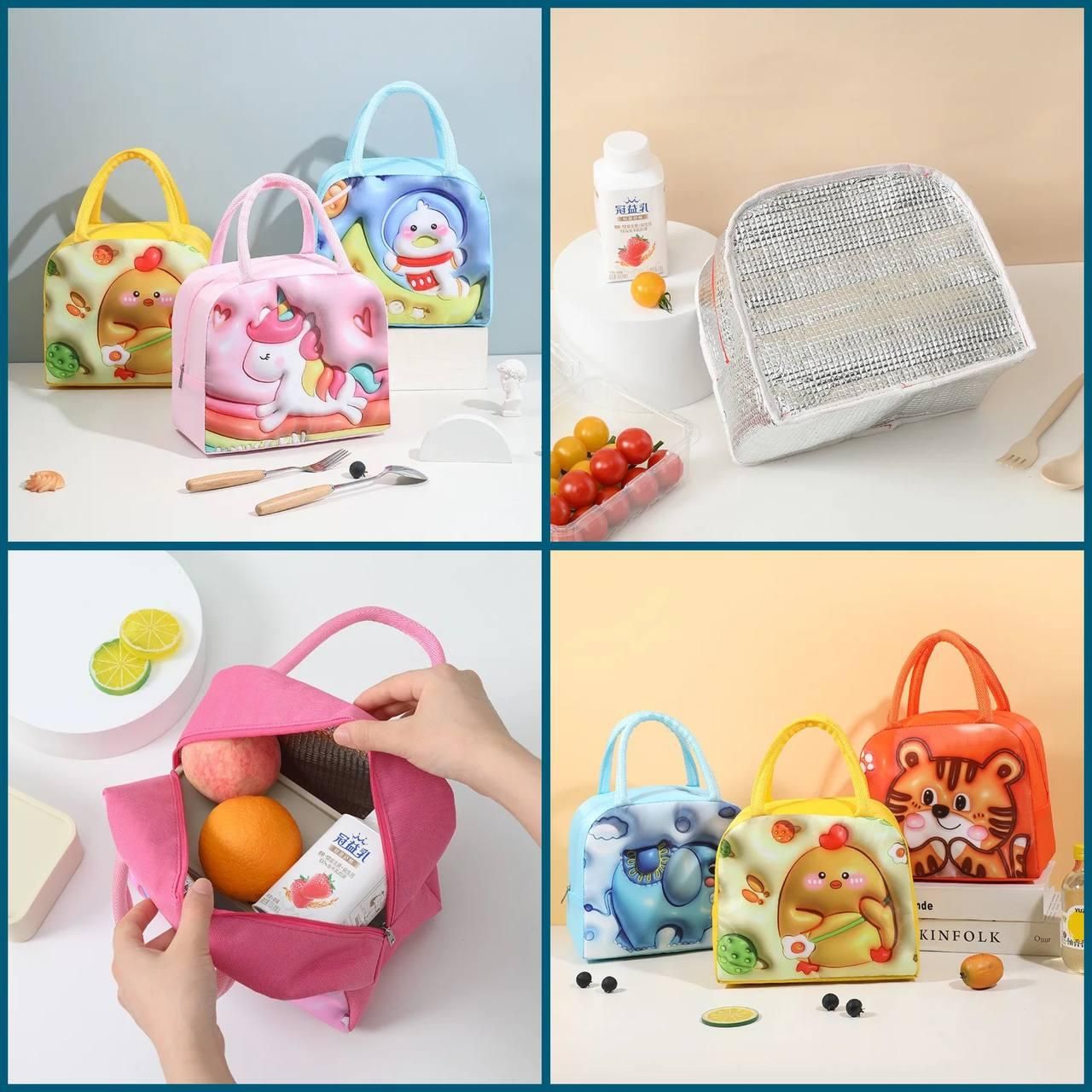 3D Cartoon Lunch Bag for Kids