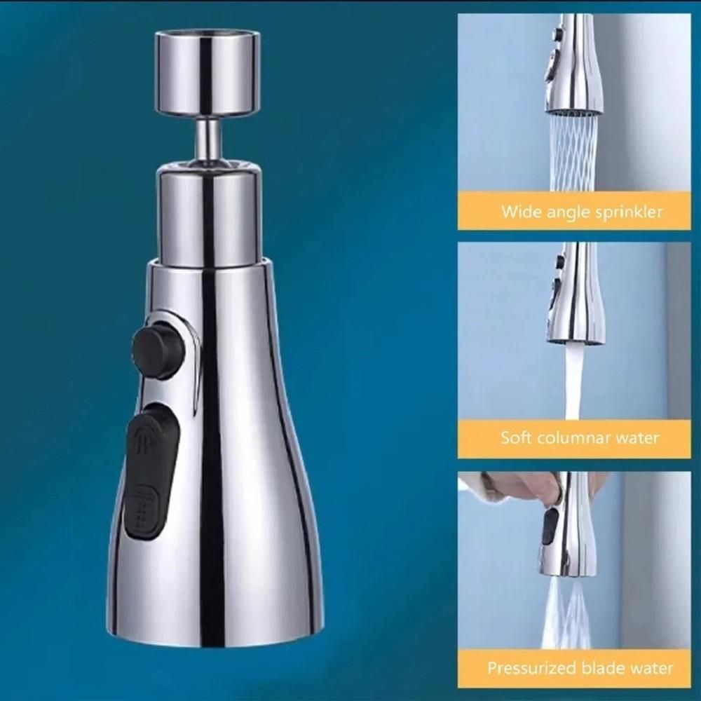 3 Modes Kitchen Sink Faucet | Stainless Steel Polished Chrome with Dual Spray