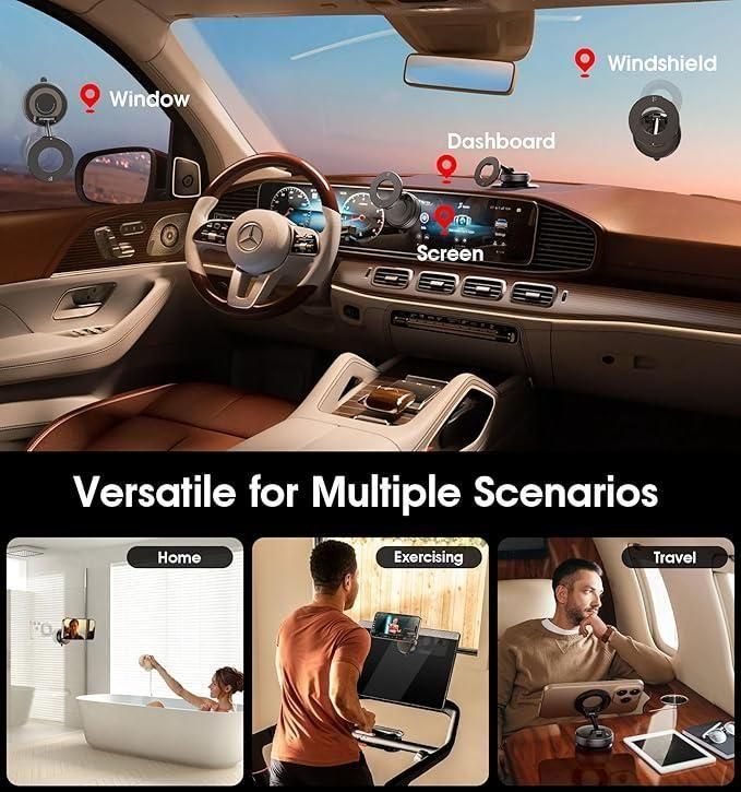 Vacuum Suction Magnetic Bracket – Hands-Free & Compact