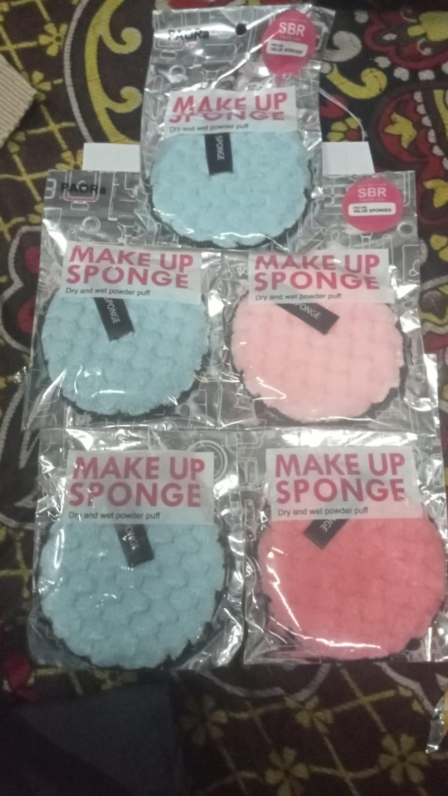 Microfiber Reusable Makeup Removal Sponge Pads – Pack of 3