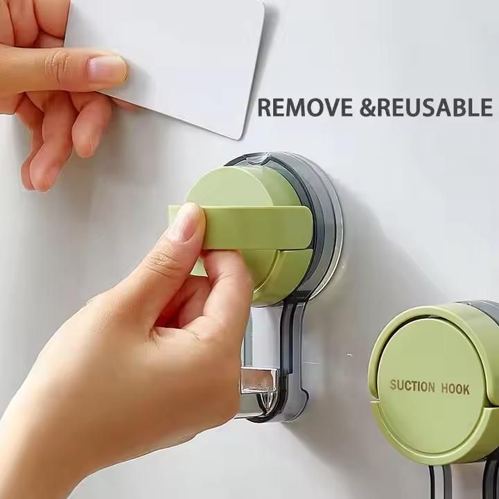 Suction Wall Hooks (2 PCS) | Heavy Duty, Reusable & Waterproof