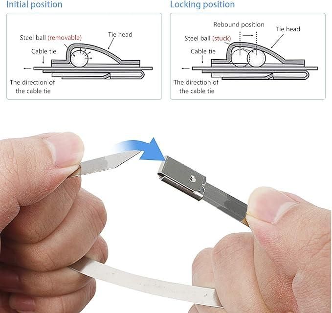Stainless Steel Cable Lock Ties | Pack of 10