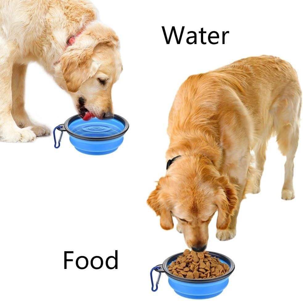 Foldable Silicone Pet Feed Bowl – Travel & Outdoor Friendly