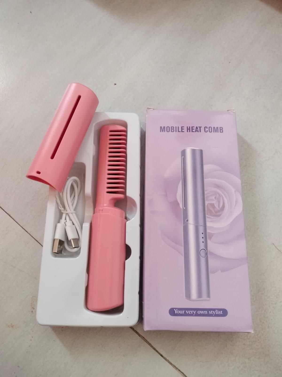 Rechargeable Hot Comb Hair Straightener – Fast & Easy Styling