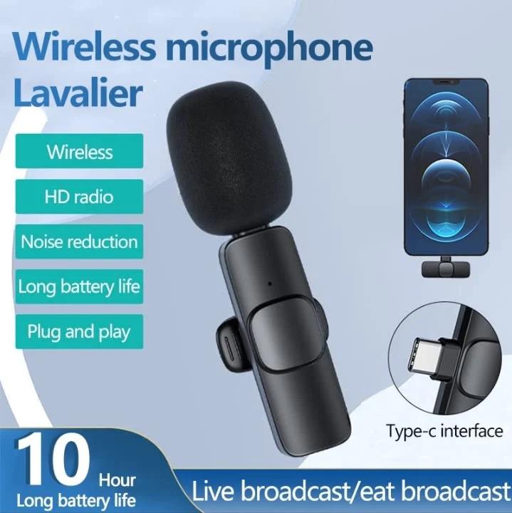 Wireless Lavalier Microphone – Portable & Noise-Cancelling