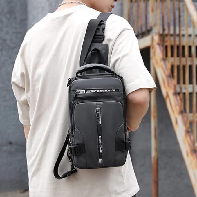 Sling Bag with USB Charging Port | Waterproof Crossbody Travel Backpack