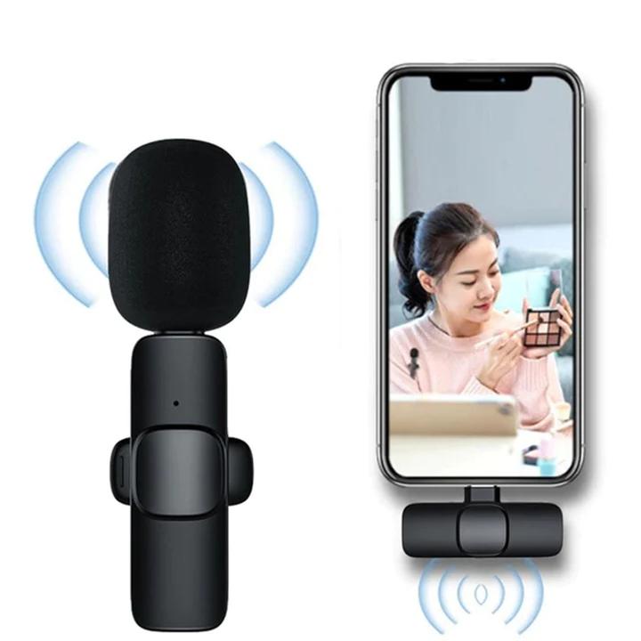 Wireless Lavalier Microphone – Portable & Noise-Cancelling