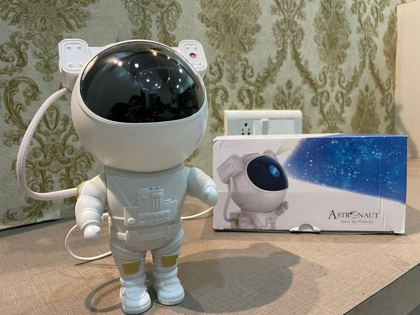 Astronaut Galaxy Projector – 360° Rotating with Remote Control