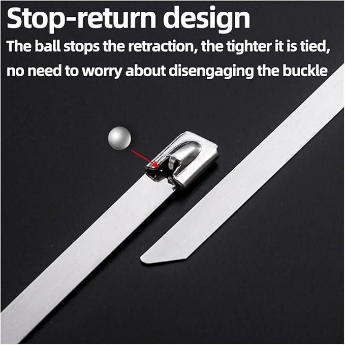 Stainless Steel Cable Lock Ties | Pack of 10