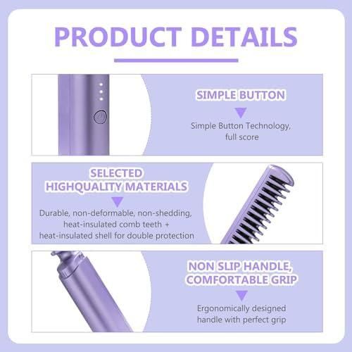 Rechargeable Hot Comb Hair Straightener – Fast & Easy Styling