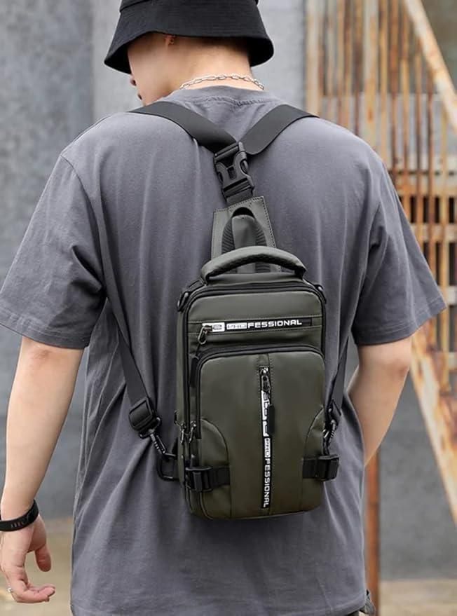 Sling Bag with USB Charging Port | Waterproof Crossbody Travel Backpack