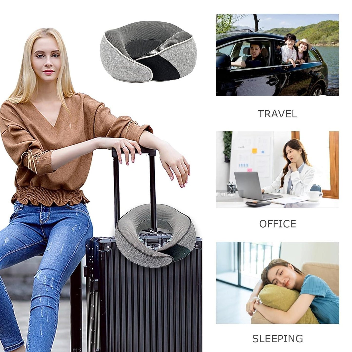 Wander Plus Travel Neck Pillow | Memory Foam Comfort for Travel