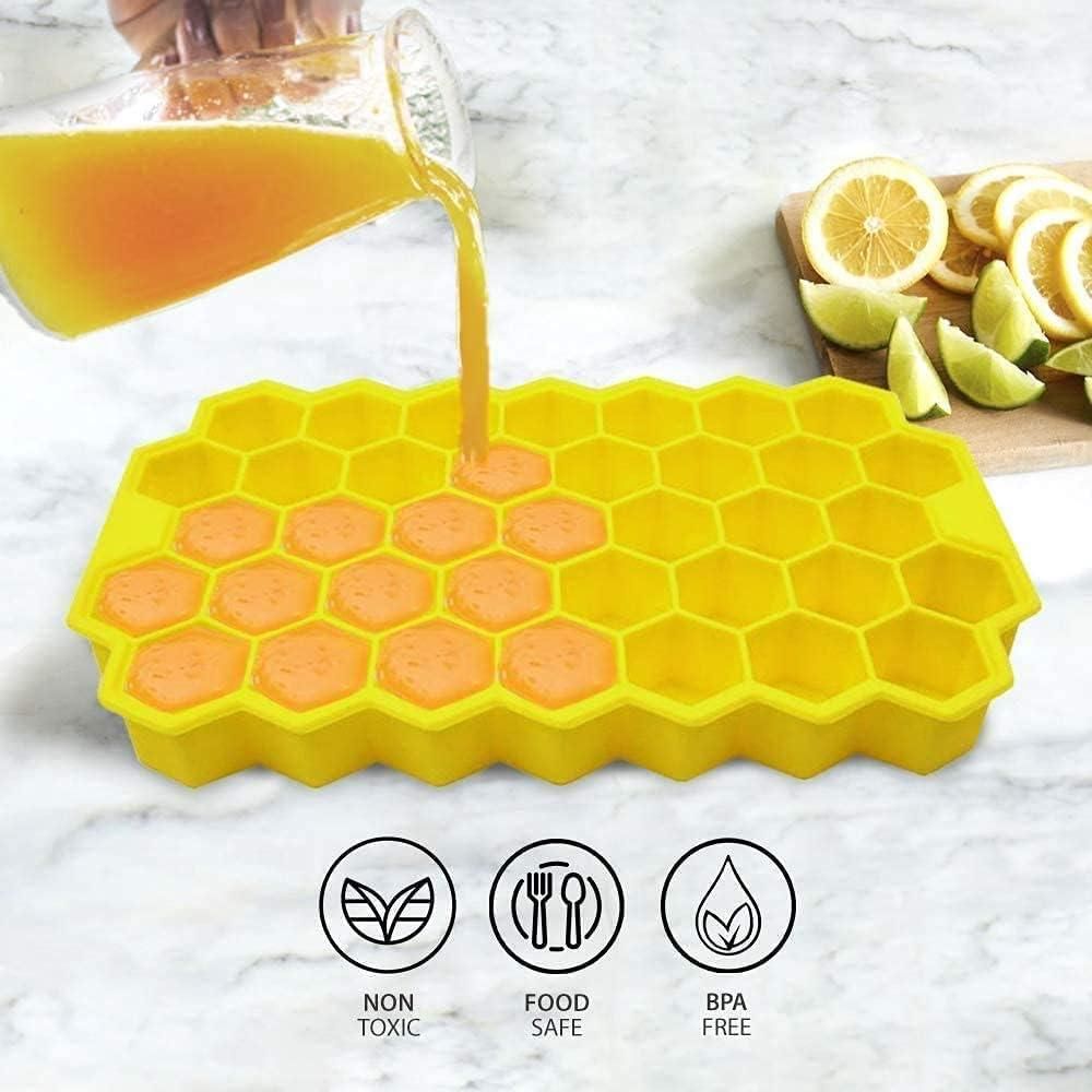 Silicone Ice Cube Maker Tray (Pack of 2) | BPA-Free Multi-Purpose Tray