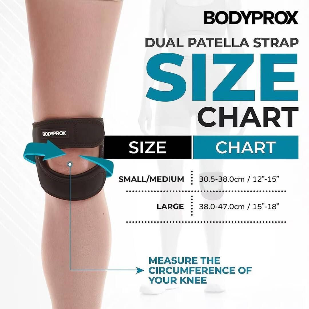 Knee Pain Relief Adjustable Neoprene Knee Strap – Pack of 2