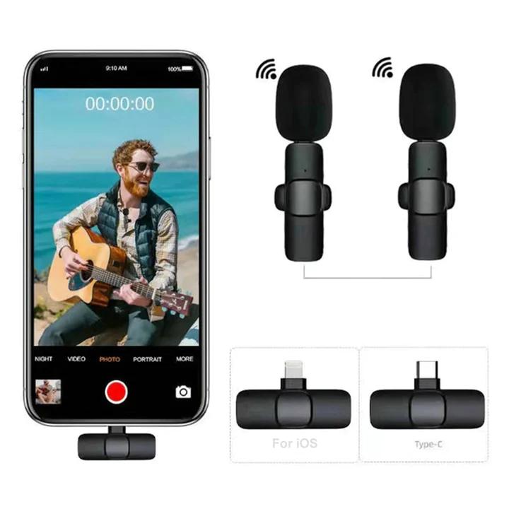 Wireless Lavalier Microphone – Portable & Noise-Cancelling