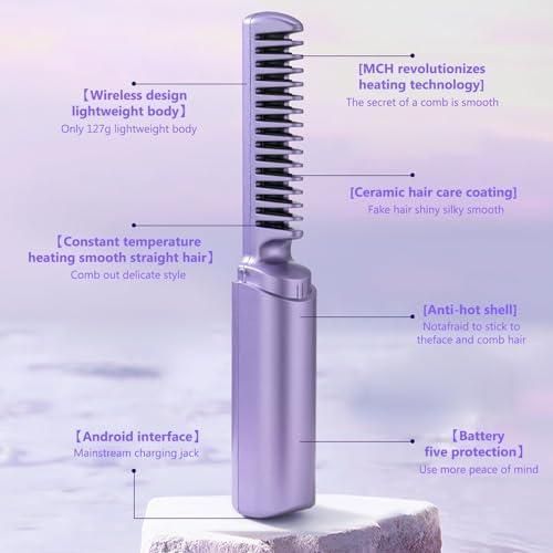 Rechargeable Hot Comb Hair Straightener – Fast & Easy Styling