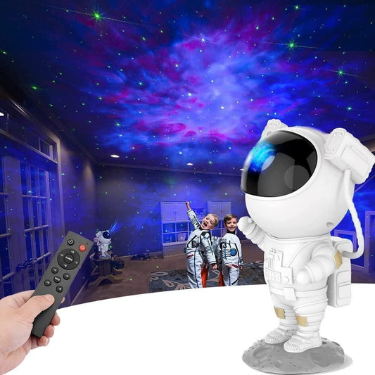 Astronaut Galaxy Projector – 360° Rotating with Remote Control