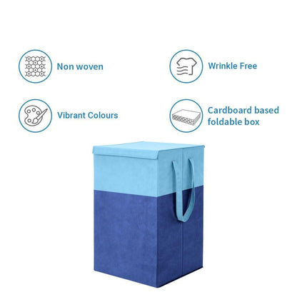 Foldable Laundry Bag with Lid & Handle | Fabric Laundry Basket