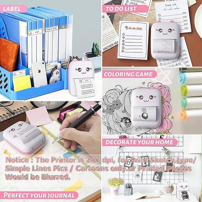 Inkless Bluetooth Pocket Printer – Mini Portable Printer