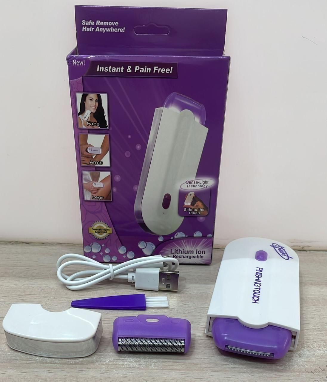 Rechargeable Painless Hair Remover Trimmer | Facial & Body Grooming for Men & Women