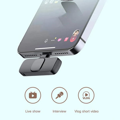Wireless Lavalier Microphone – Portable & Noise-Cancelling