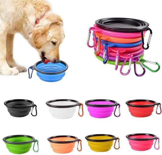 Foldable Silicone Pet Feed Bowl – Travel & Outdoor Friendly