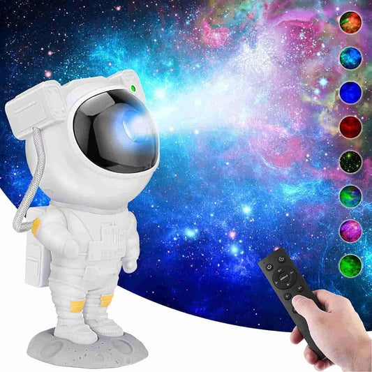 Astronaut Galaxy Projector – 360° Rotating with Remote Control