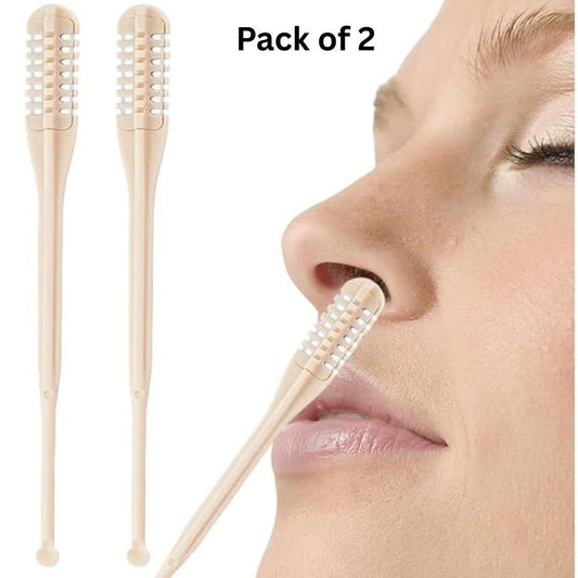 Pack of 2 Nose Hair Cutter | 360° Rotating Manual Hair Removal Tool for Unisex