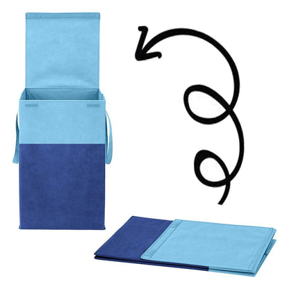 Foldable Laundry Bag with Lid & Handle | Fabric Laundry Basket