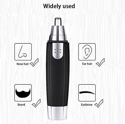 Nose & Ear Hair Trimmer – Battery-Operated Painless Grooming