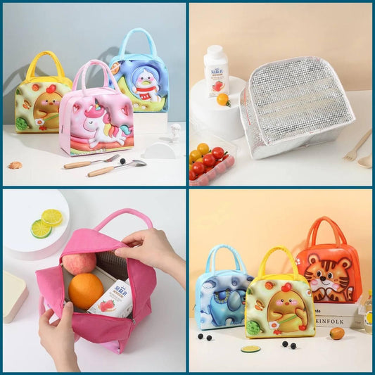3D Cartoon Lunch Bag for Kids