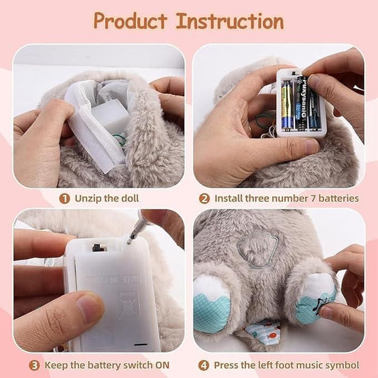 Breathing Teddy Bear with Soothing Music | Comfort Plush for Relaxation