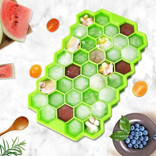 Silicone Ice Cube Maker Tray (Pack of 2) | BPA-Free Multi-Purpose Tray
