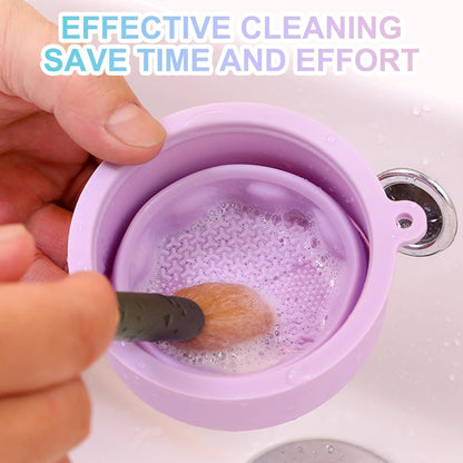 Silicon Makeup Brushes Cleaning Cup – Organizer & Cleaner