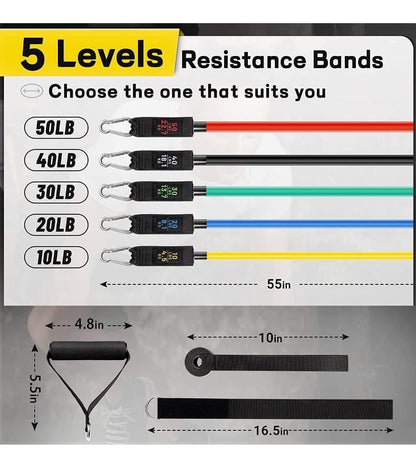 Heavy Resistance Band Set – Professional Workout Fitness Bands