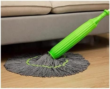 Self-Twisting Water Rotating Mop | Microfiber Floor Cleaner with Steel Handle