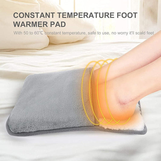 USB Electric Heated Foot Warmer | Winter Foot Heating Pad with Large Pocket