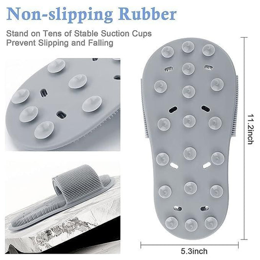 Shower Foot Scrubber – Silicone Bristle Foot Cleaning & Massage Brush