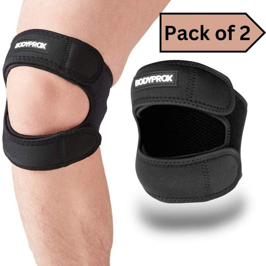 Knee Pain Relief Adjustable Neoprene Knee Strap – Pack of 2