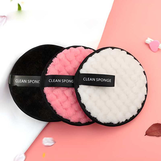Microfiber Reusable Makeup Removal Sponge Pads – Pack of 3