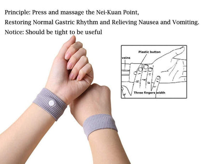 Motion Sickness Relief Wristbands – Pair of 2
